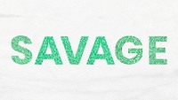 Savage shimmery green typography white marble background