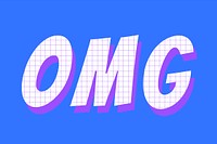 Omg word colorful typography vector
