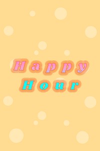 Happy hour typography cool banner