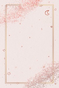 Festive pink glitter frame psd sparkly background