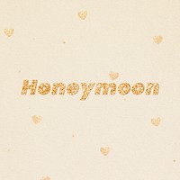 Honeymoon glitter word font