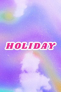 Holiday purple psd aesthetic watercolor typography