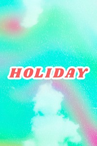 Bright Holiday psd typography with foggy background
