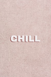 Chill shadow font word typography