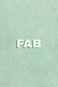 Fab colorful fabric texture typography
