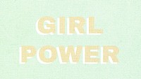 Girl power lettering pastel shadow font