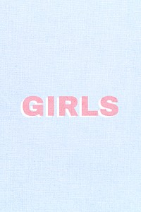 Girls shadow font word typography 
