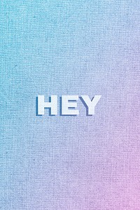 Hey text shadow bold font typography