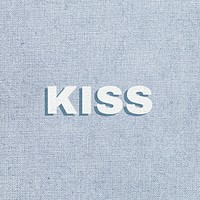 Kiss fabric texture pastel typography