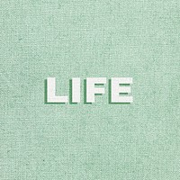 Life text shadow bold font typography