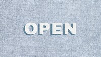 Open lettering bold font shadow typography