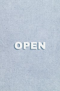 Open word pastel fabric texture
