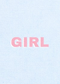 Psd Girl word typography font