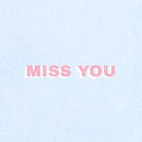Miss you text typography love message