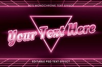 Neon your text here template typography