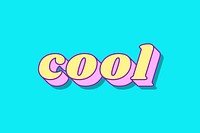 Cool word retro typography vector