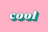 Retro bold font cool lettering shadow typography