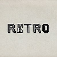 Retro text 3d word design