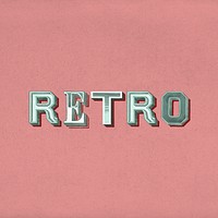 3D decorative word illustration  retro