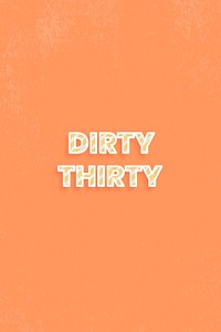 Dirty thirty lettering diagonal cane pattern font typography