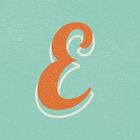 Letter B retro vintage lettering font