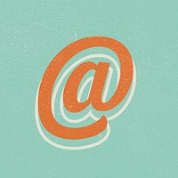 At symbol retro vintage typography font