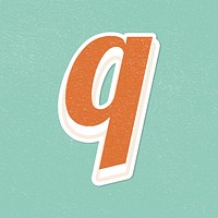 Letter Q handwriting font lettering sticker