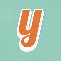 Letter Y handwriting font lettering typography sticker