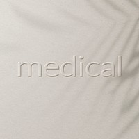 Word medical embossed typography design