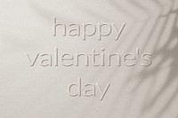 Word greeting happy valentine&#39;s day embossed typography design