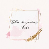 Thanksgiving sale badge frame template