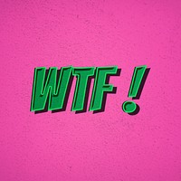 WTF! retro style png typography