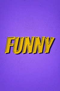 Funny word retro style typography