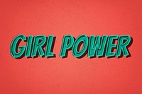 Girl power retro comic typography