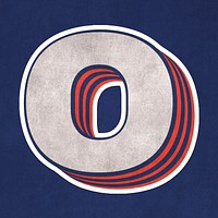 Letter O layered effect text font