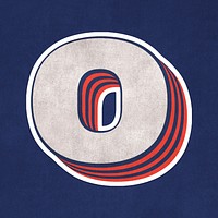 Layered letter o text effect alphabet