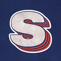 Layered letter s text effect alphabet