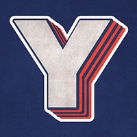 Letter Y layered effect text font