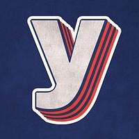 Layered letter y text effect alphabet