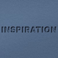 Paper cut inspiration text font typography