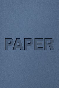 Paper cut paper word typography