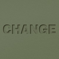 Change word bold font typography paper texture