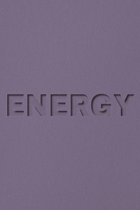 Energy text cut-out font typography