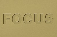 Focus text typeface paper texture