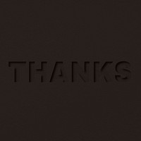 Thanks word bold font typography paper texture