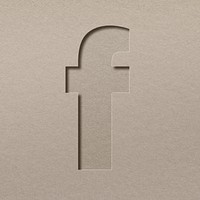 Paper cut lowercase letter f psd font typography