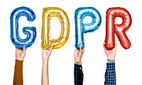 Colorful balloon letters forming the word GDPR