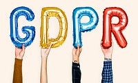 Colorful balloon letters forming the word GDPR<br />