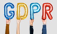 Colorful balloon letters forming the word GDPR<br />