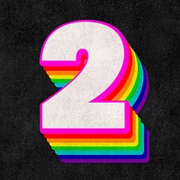 2 font psd 3d rainbow typography lgbt pattern